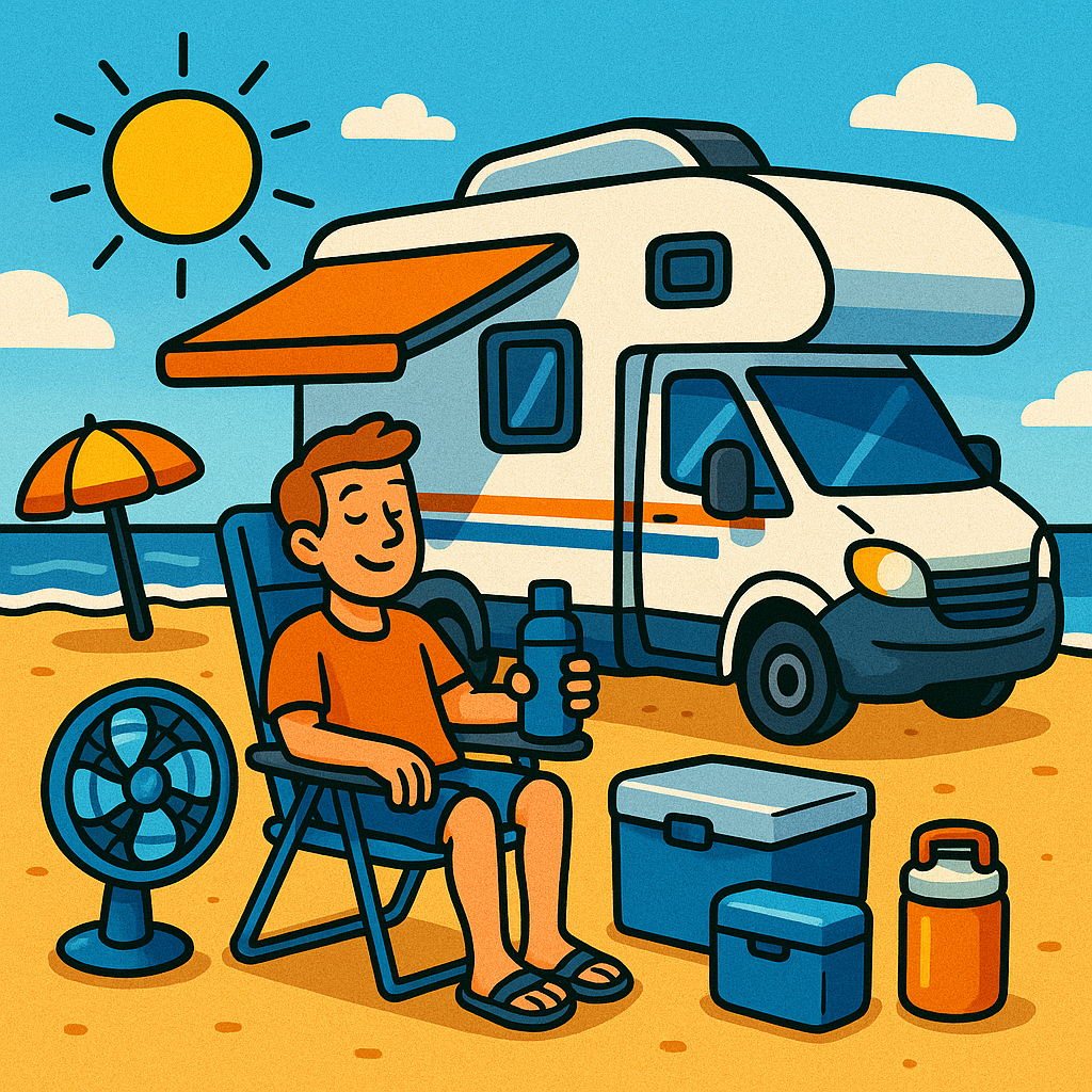 <p>Viaggiare in camper d’estate: come affrontare il caldo in modo intelligente.</p>
