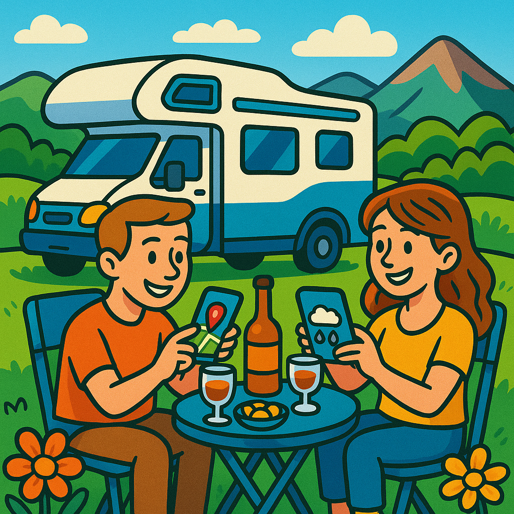 <p>Le migliori app per viaggiare in camper: aree sosta, percorsi e meteo. </p>
