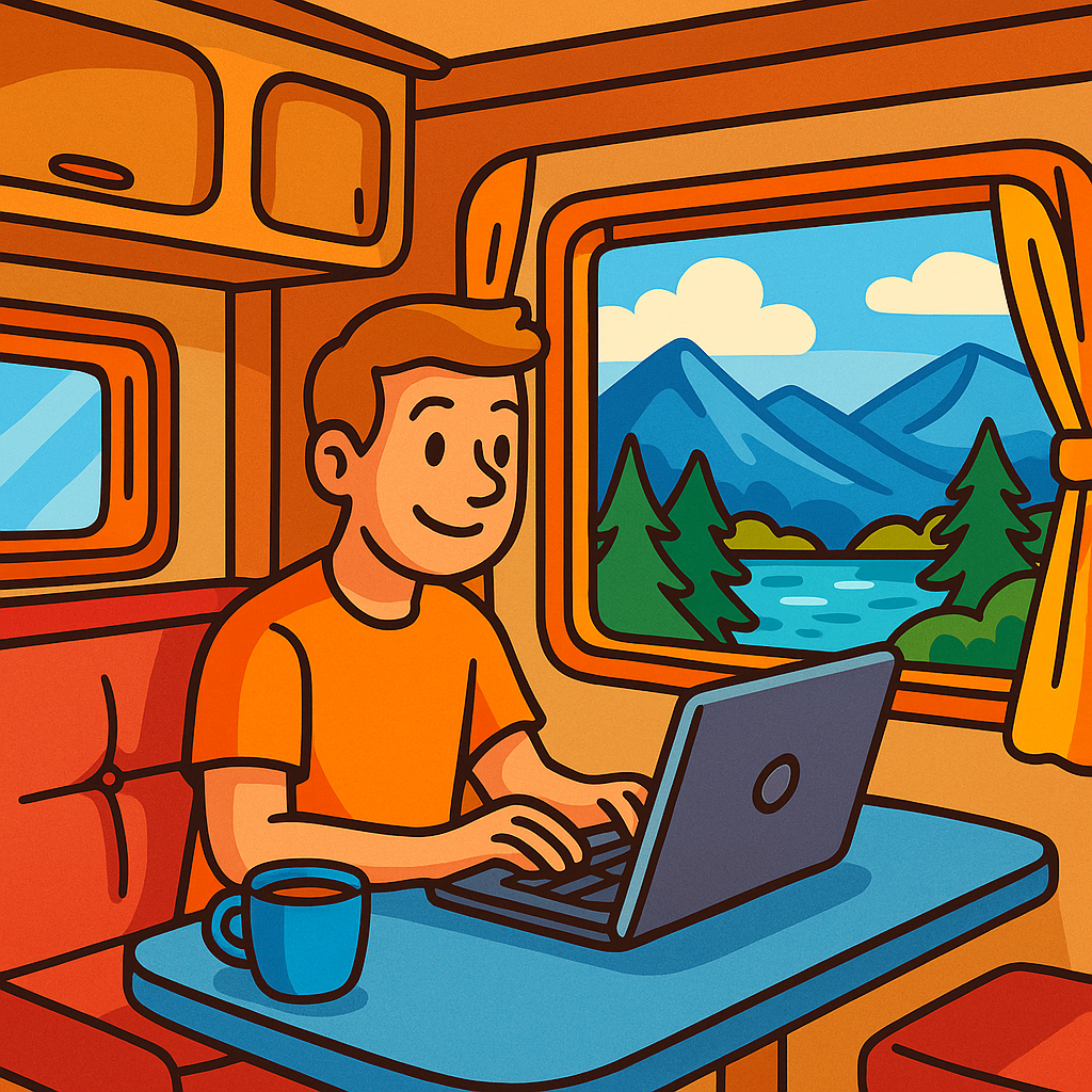 <p>Ferie e lavoro insieme? Si può, se lavori dal camper!</p>
