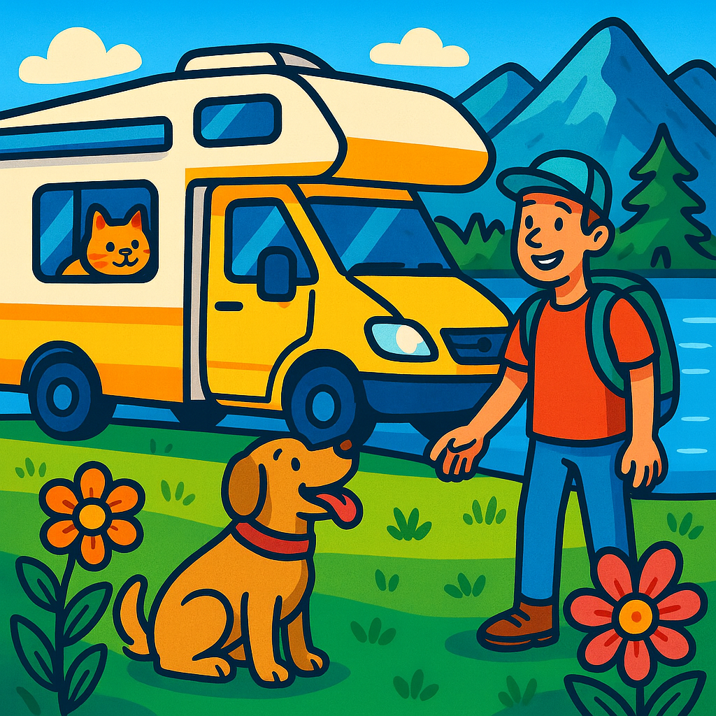 <p>Viaggiare in camper con cani e gatti: consigli pratici e accessori utili</p>
