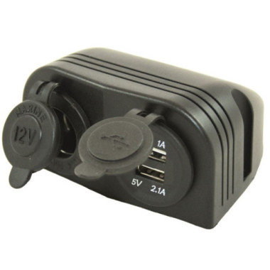 Presa 12 V + USB Con Supporto Montaggio 