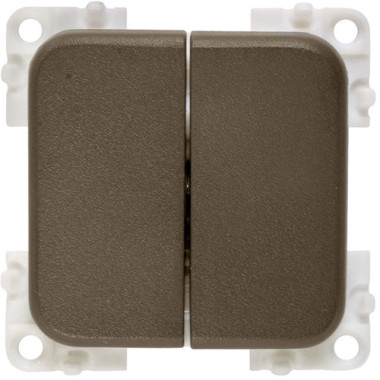 Interruttore Doppio Marrone 