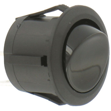 Interruttore Rotondo Nero 12 V 