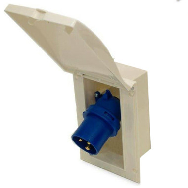 Spina Esterna Bianca 16A 2P+T230V IP44 