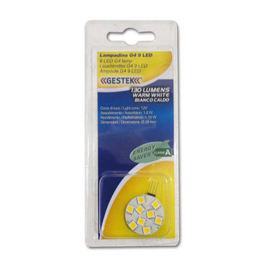 Lampadina G4 9 LED - bianca calda / blister 