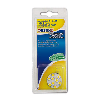 Lampadina G4 9 LED - bianca fredda / blister 