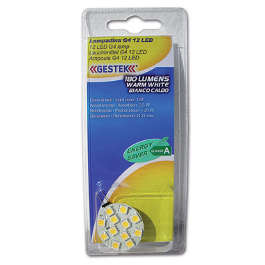 Lampadina G4 12 LED - bianca calda / blister 