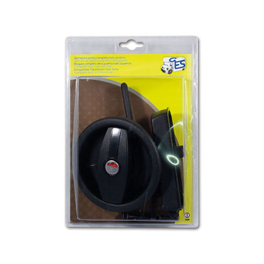 Serratura Europa completa nera con maniglia destra in blister