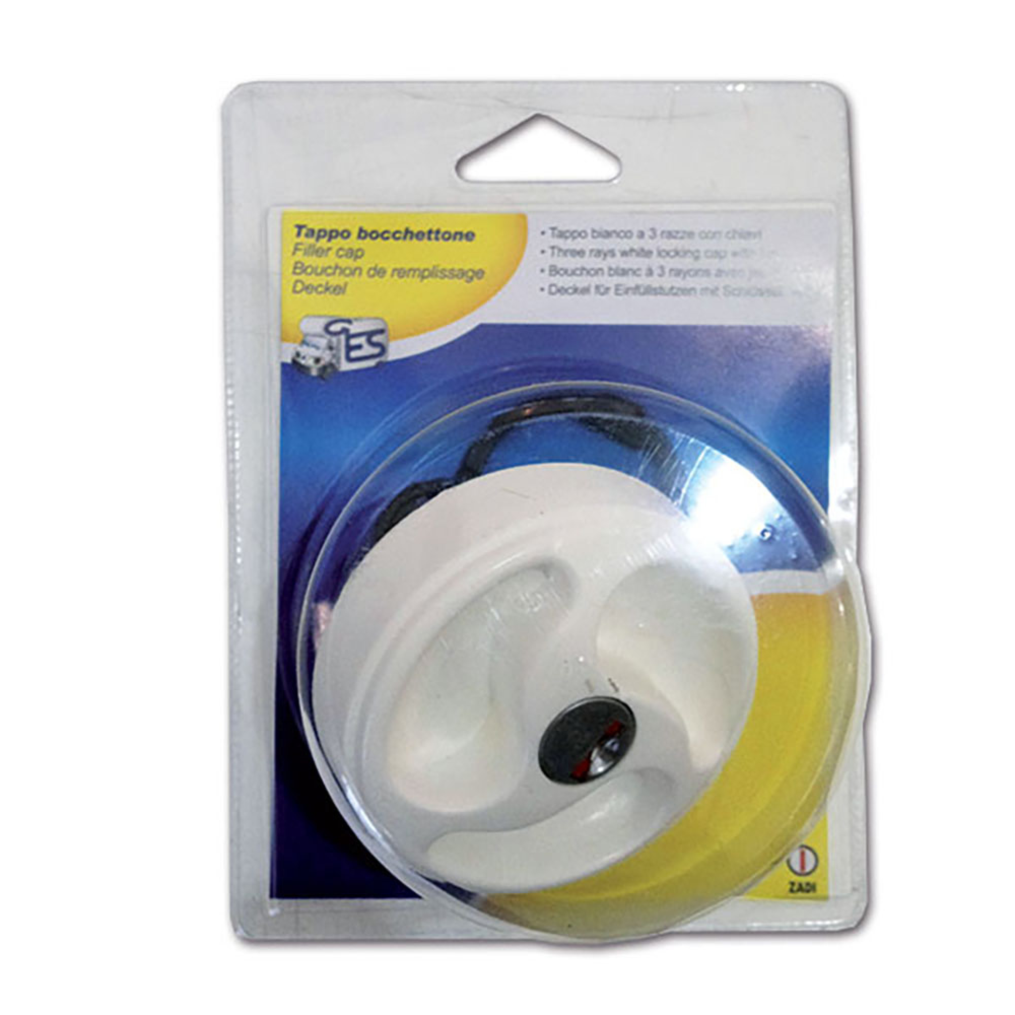 Tappo 3 razze Zadi • bianco • blister 1