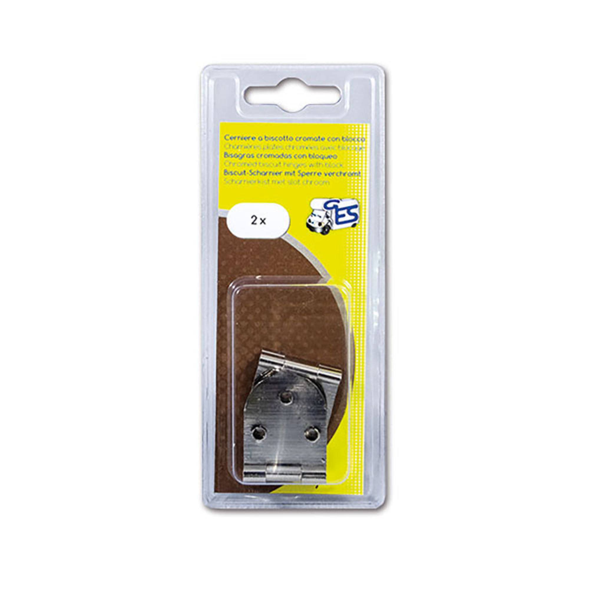 2 cerniere biscotto con fermo - blister 1