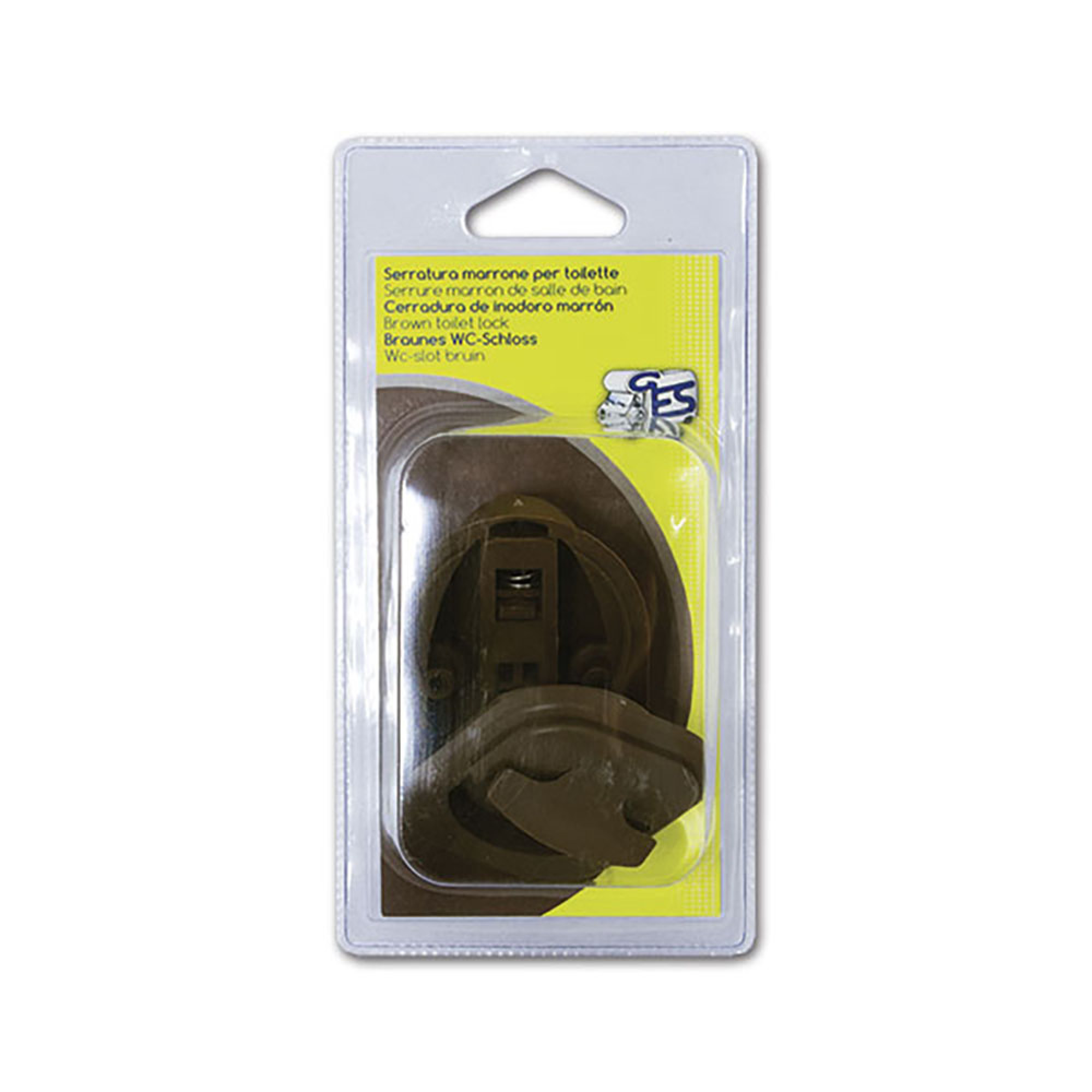 Serratura marrone per bagno - blister 1