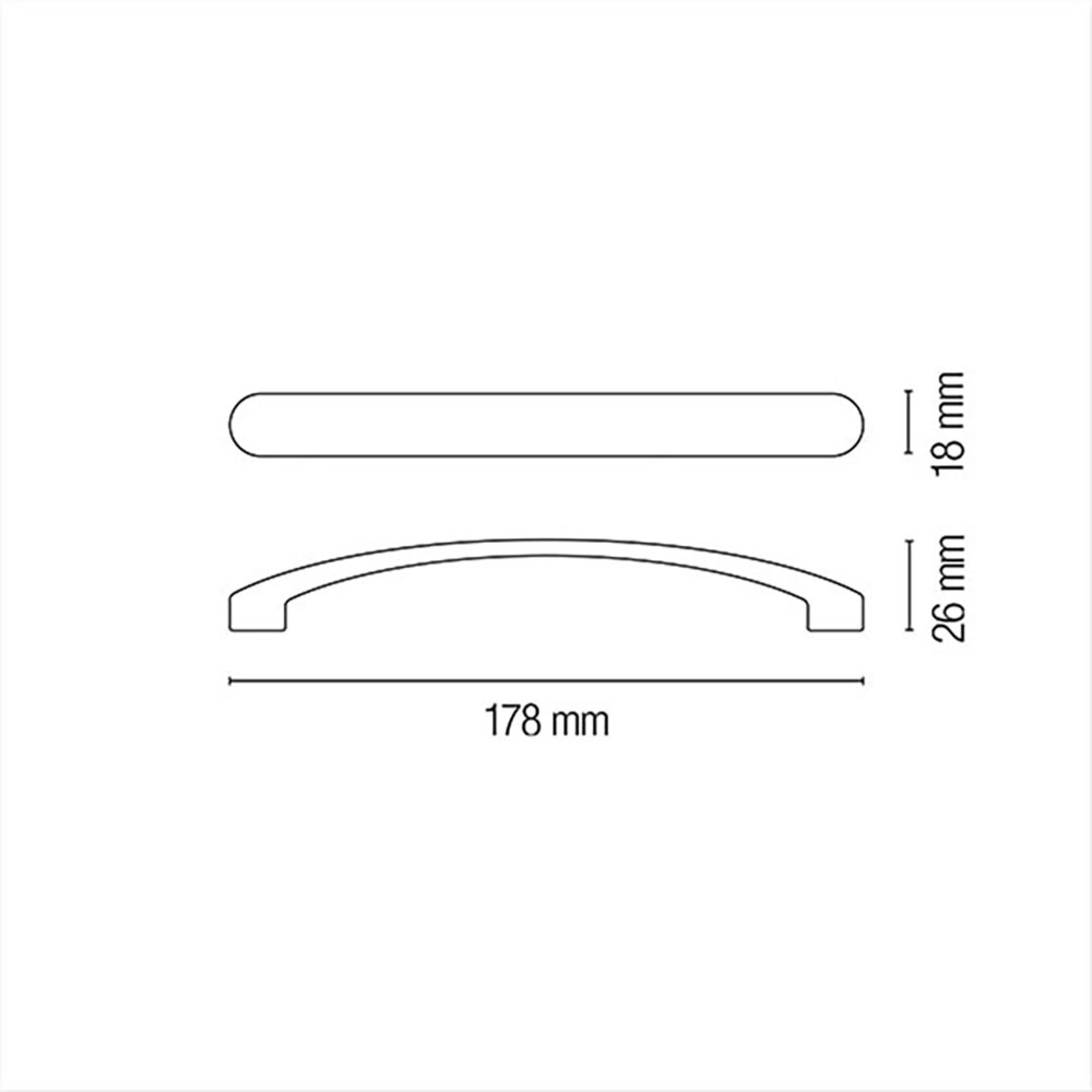 Maniglione silver • 178 mm • blister 3