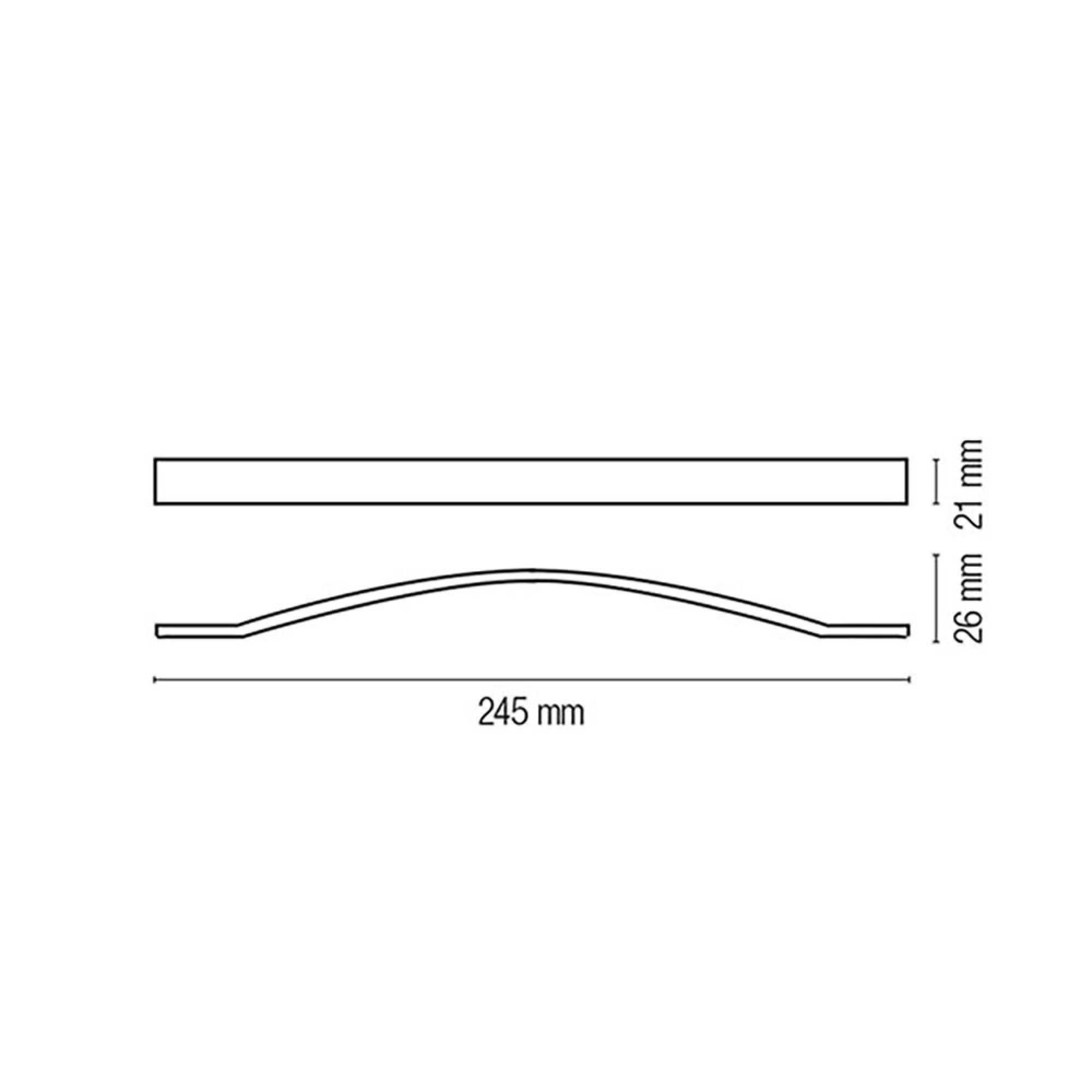 Maniglione cromato • 245 mm • blister 3