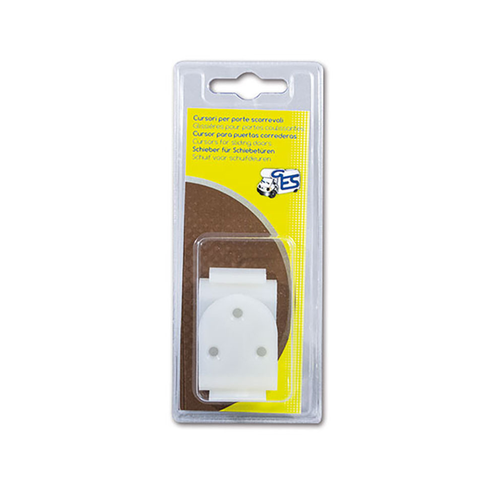 2 cursori per porte scorrevoli - blister 1