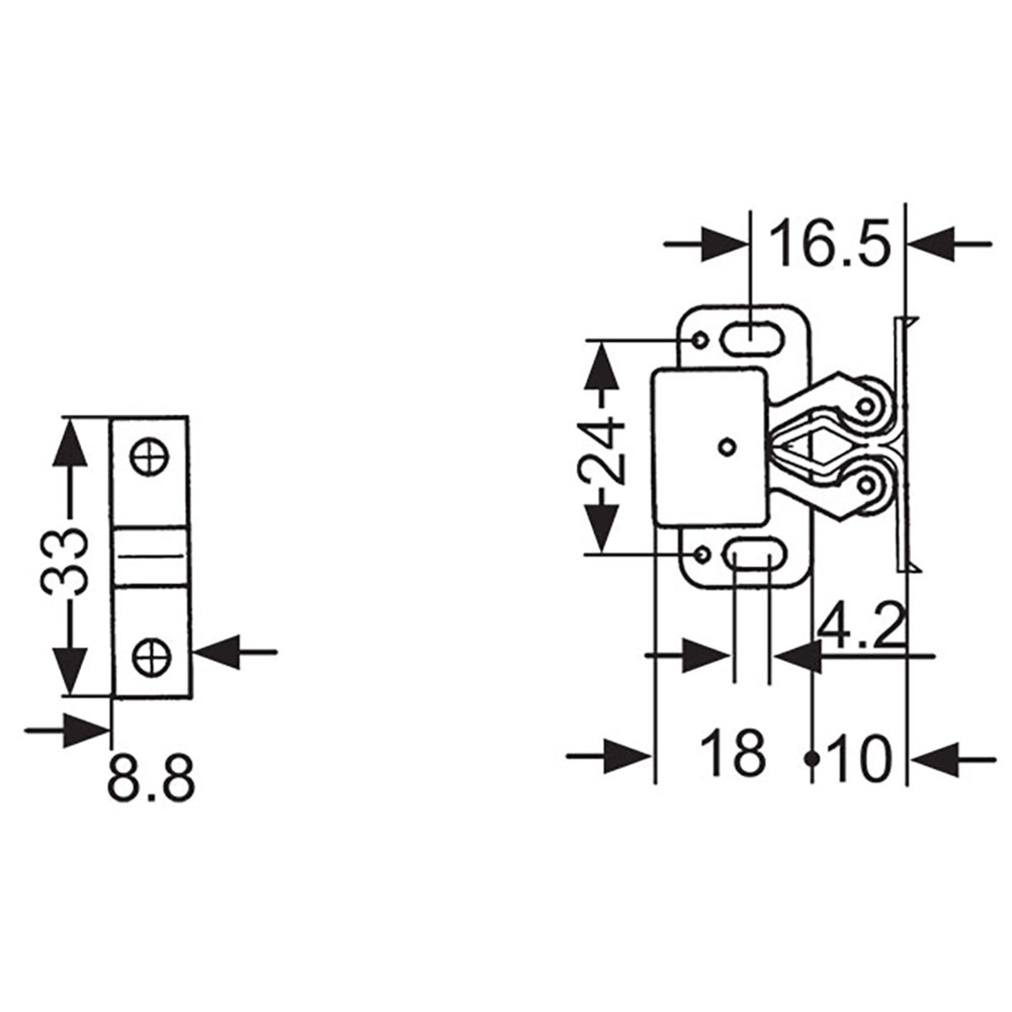 2 ferma antine a rotelle metallo blister 3