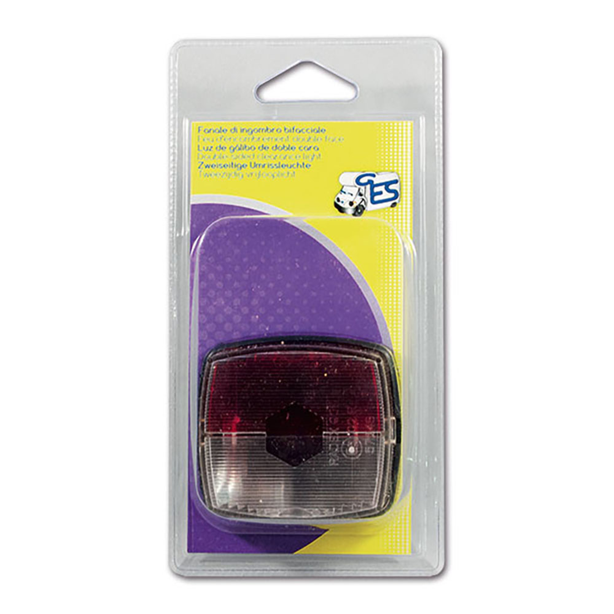 Luce ingombro bifacciale quadrata 1