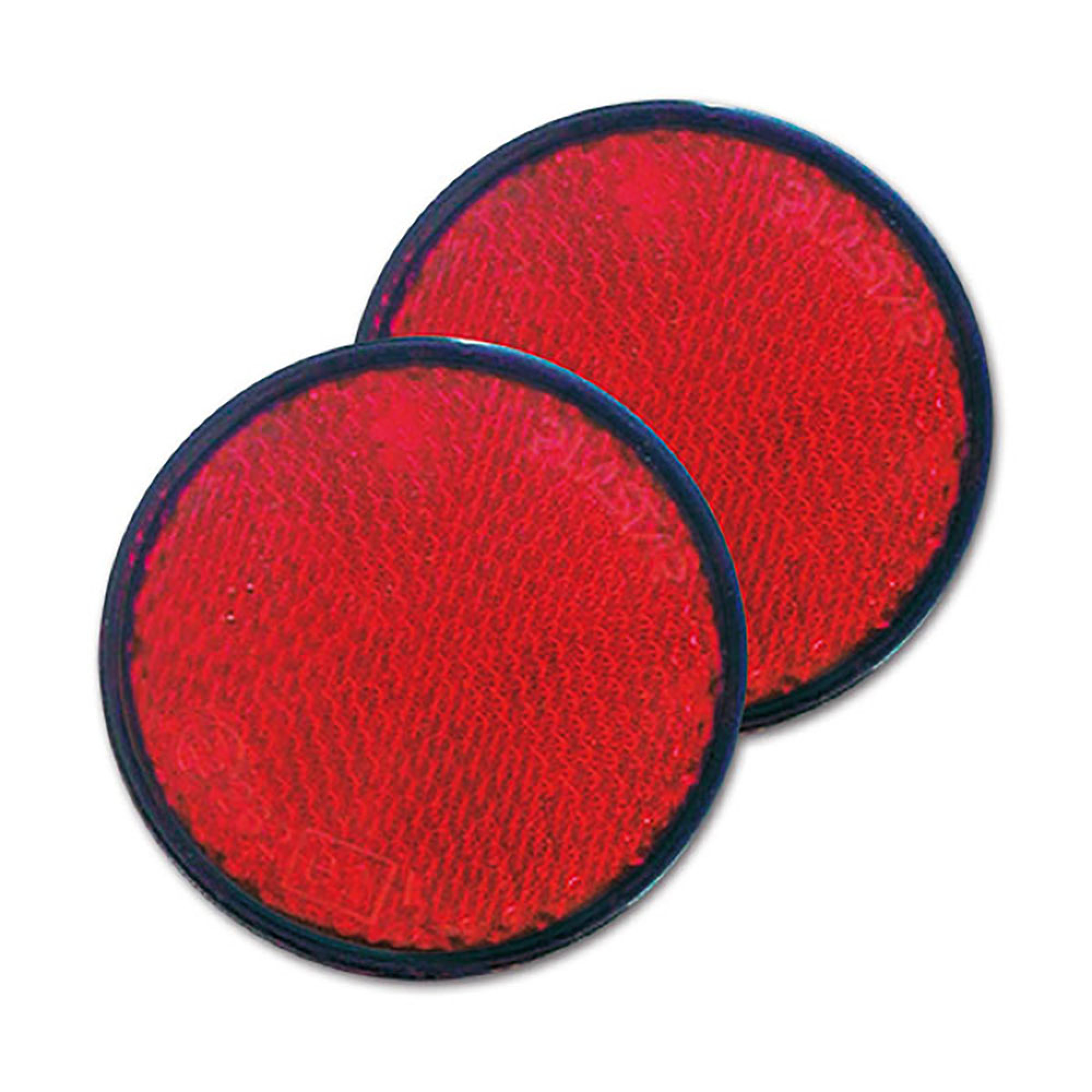 Catadiottro Ø 60 adesivo rosso • blister 2