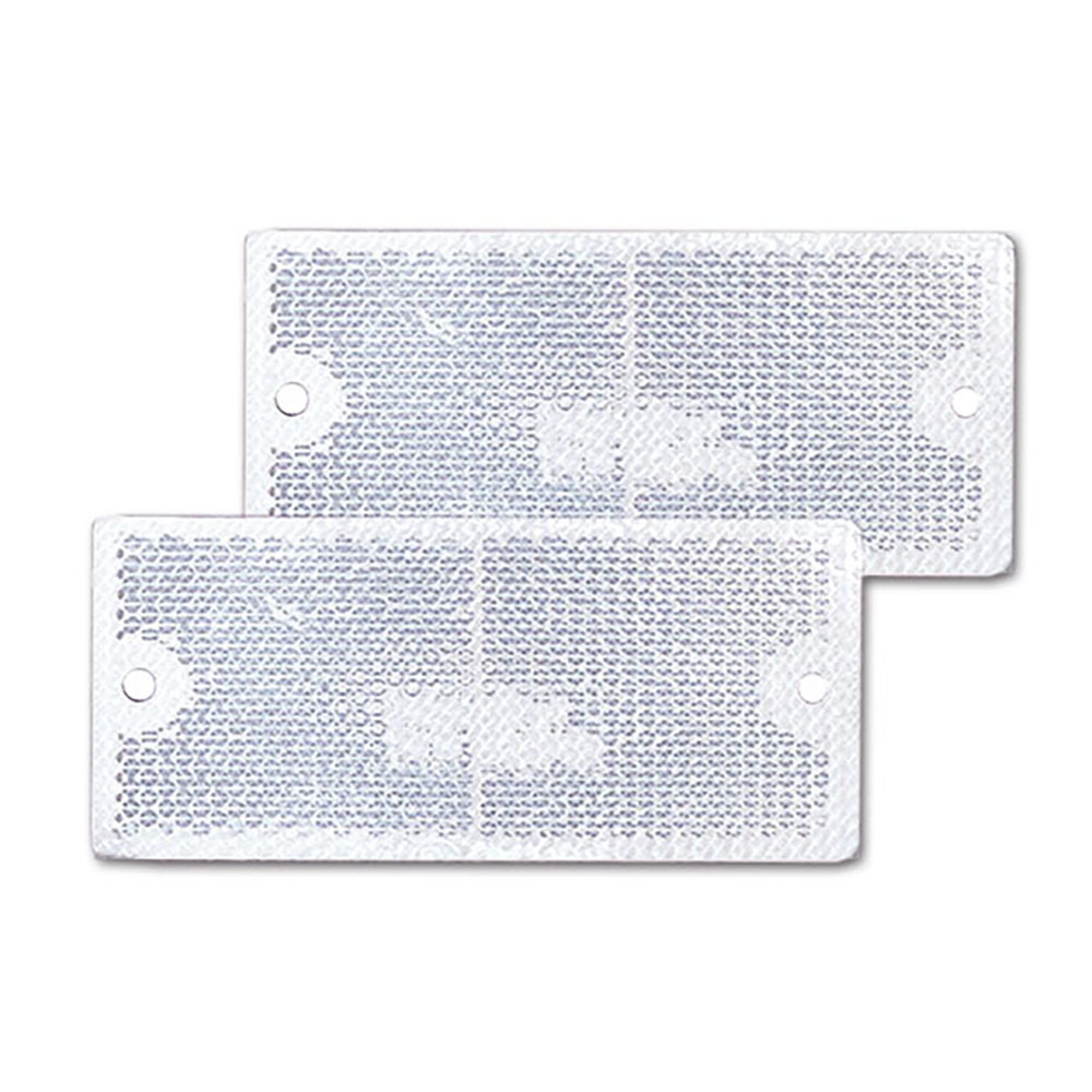 Catadiottro 90 x 40 mm adesivo bianco • blister 2