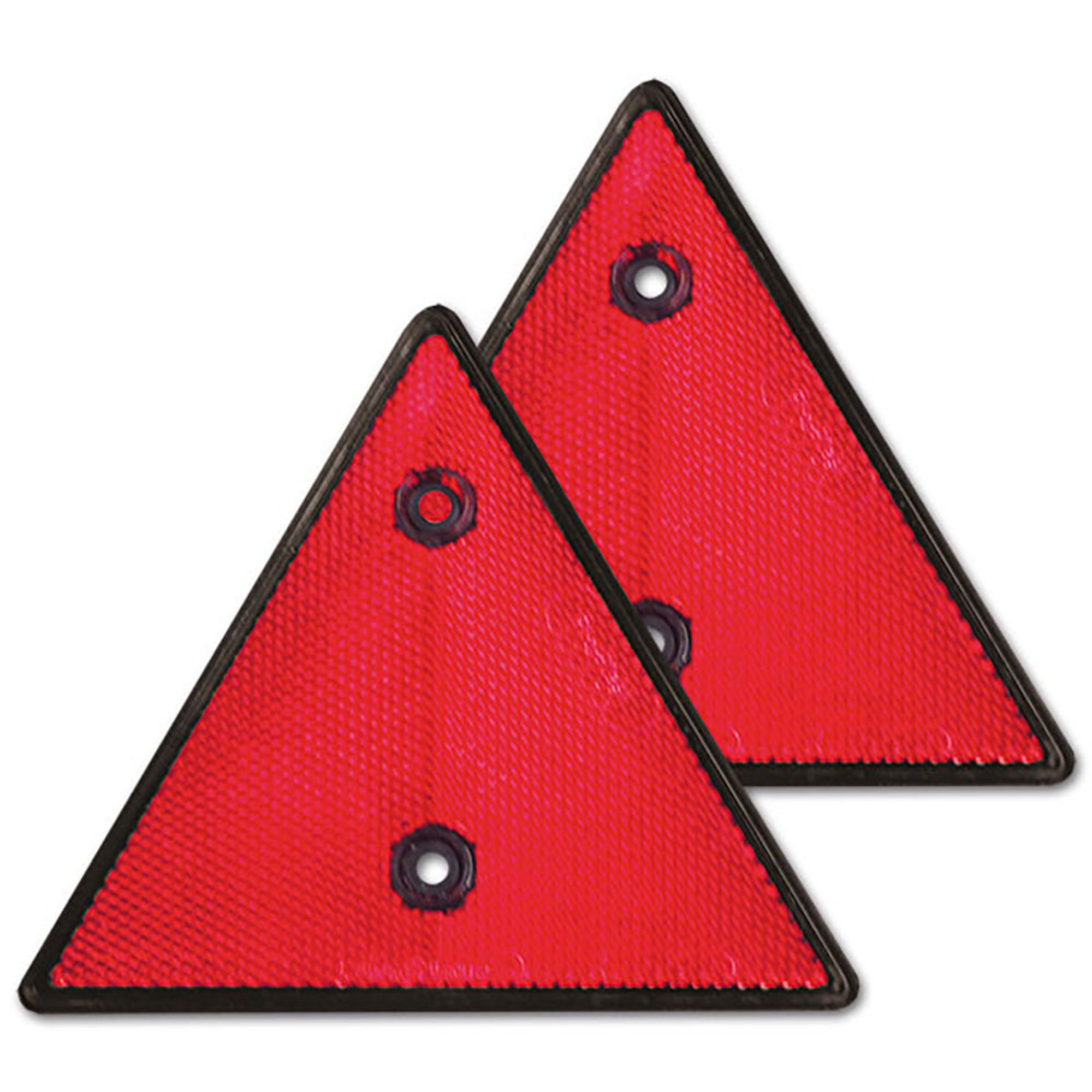 Catadiottro triangolo 2 fori • fissaggio a vite • blister 2