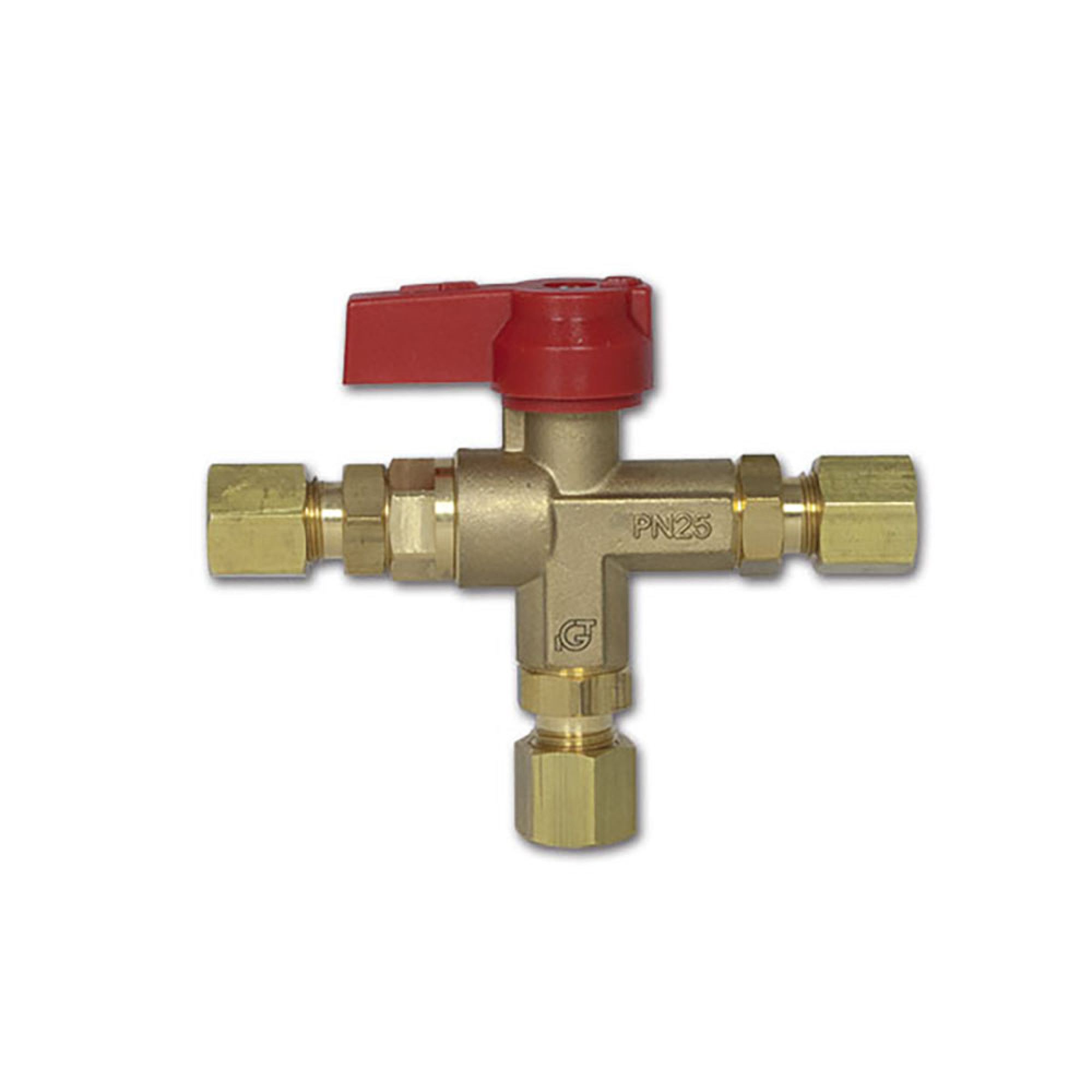 Rubinetto a T Ø 8 mm ad inversione 1