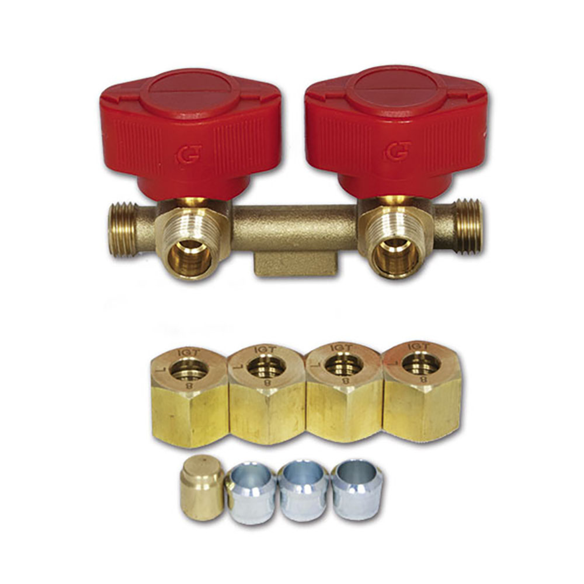 Rubinetto gas 2 vie Ø 8 mm 3