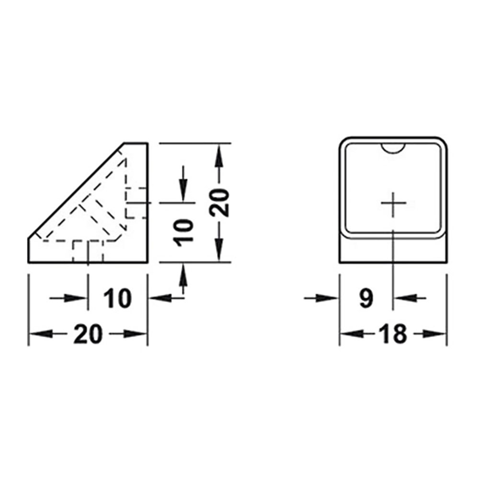 Fissamobile 2 fori marrone - blister 3