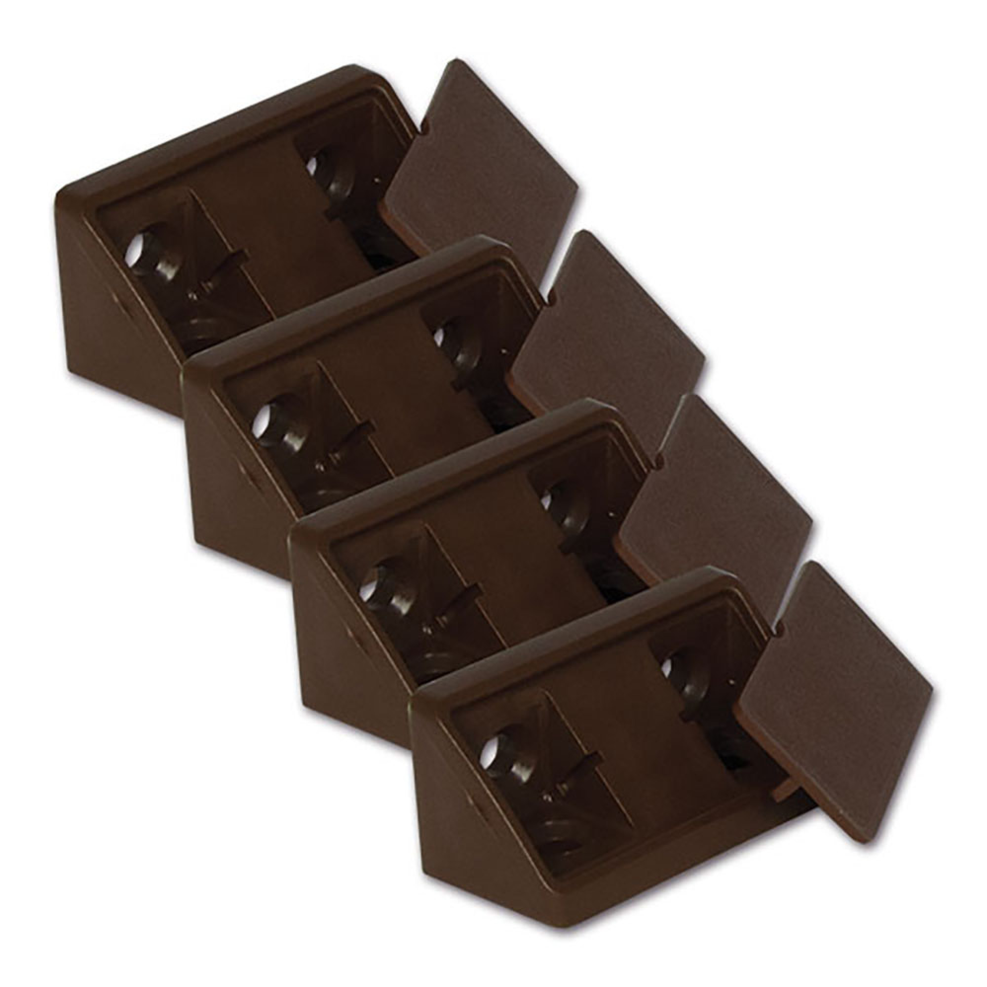 Fissamobili 4 fori marrone - blister 2