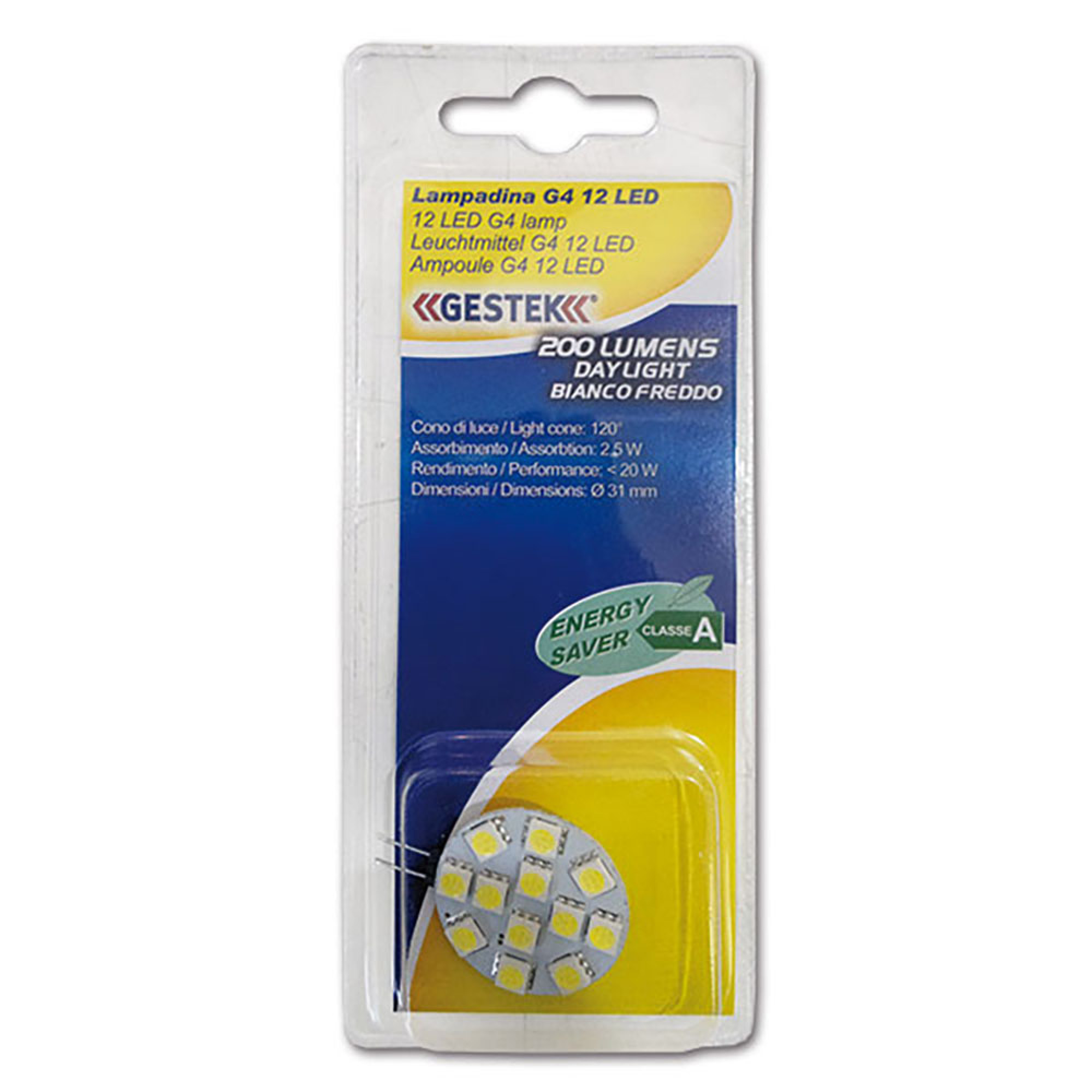 Lampadina G4 12LED - bianca fredda / blister 1