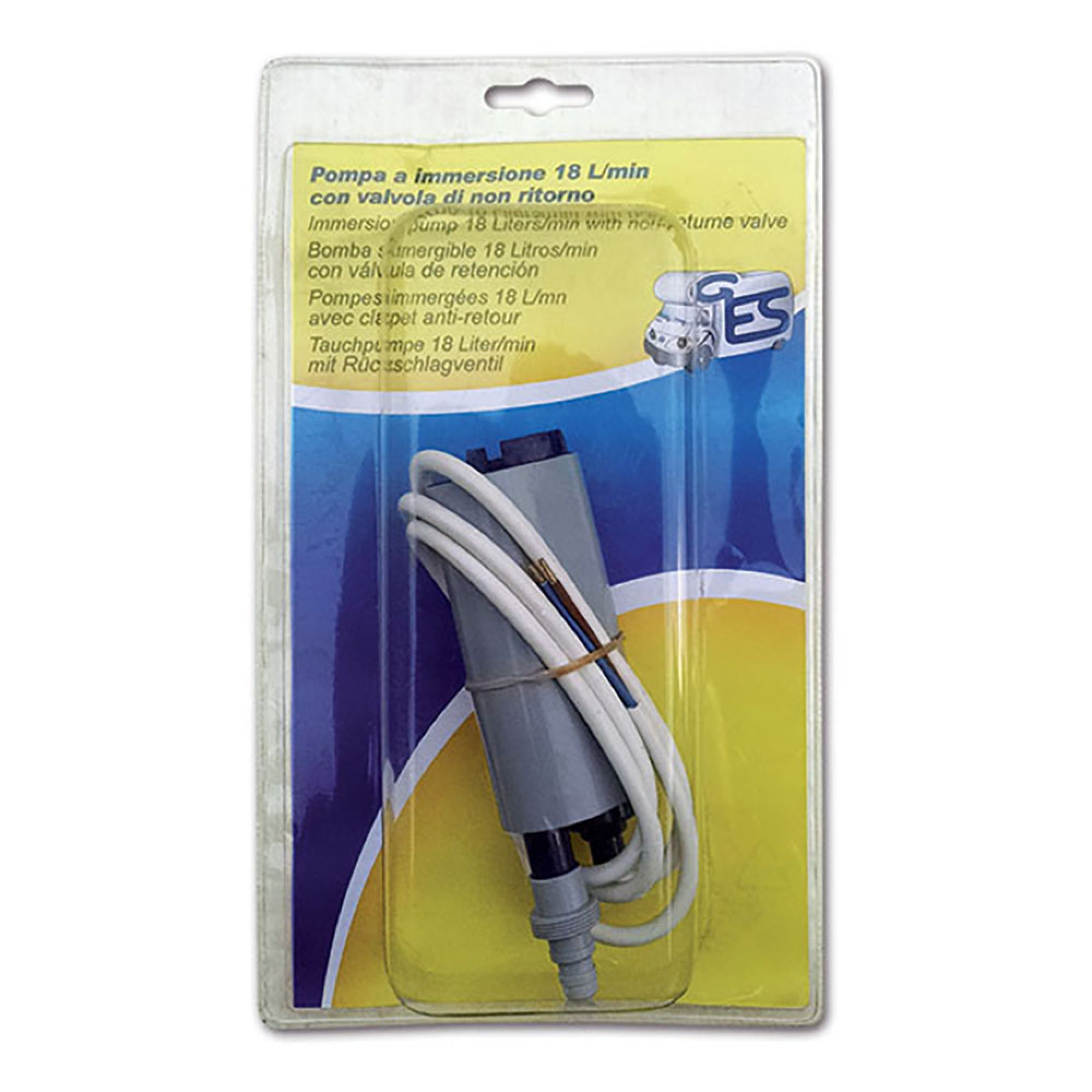 Pompa immersione con valvola • 18 L/min • blister 1