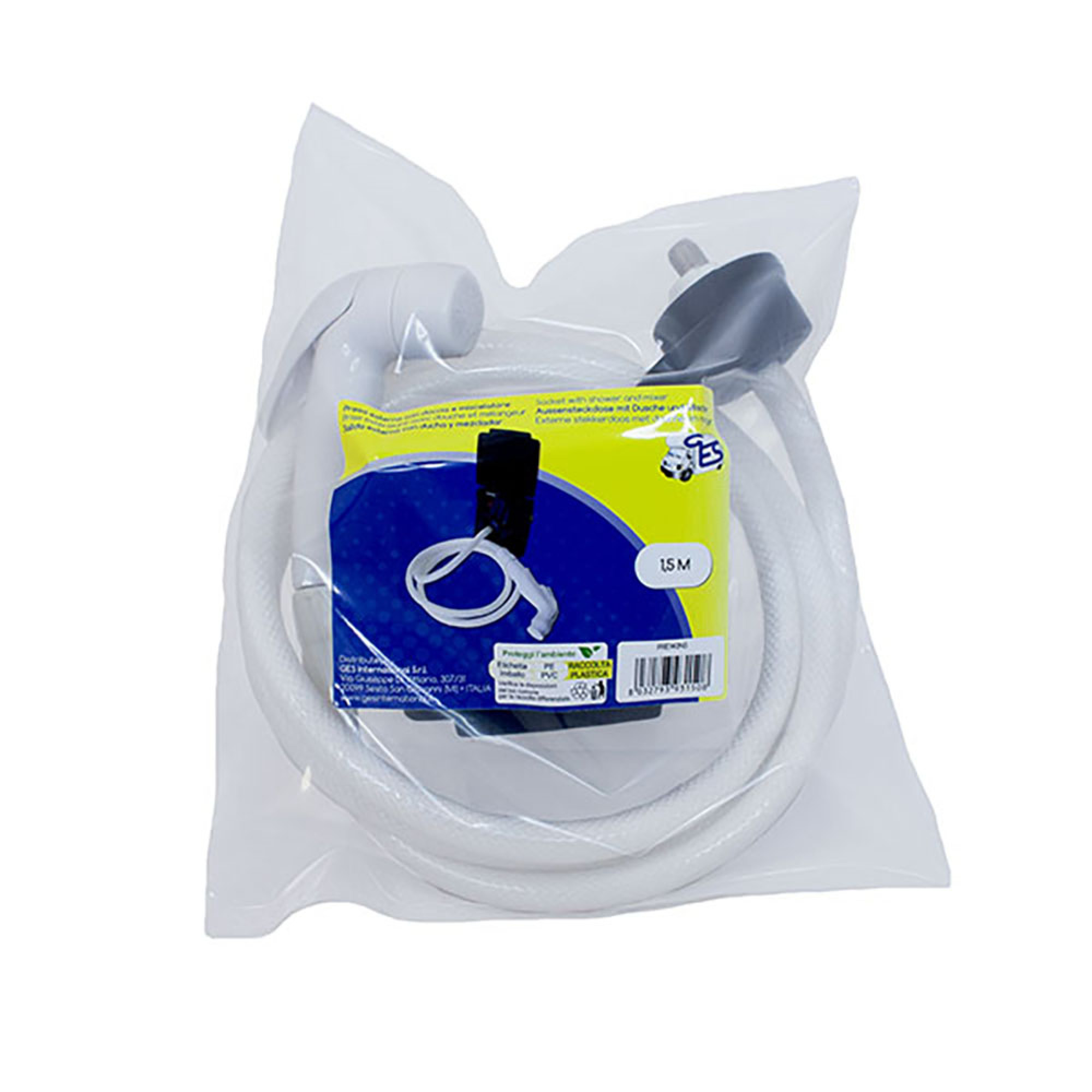 Doccia esterna nera attacco rapido • 150 cm • sacchetto 1