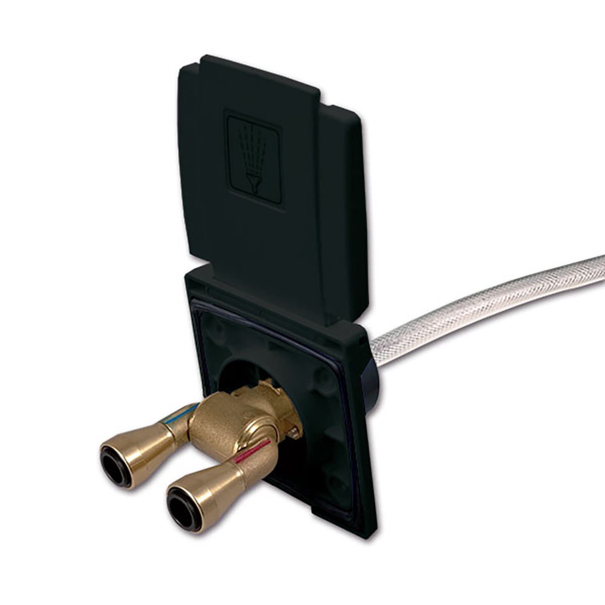 Doccia esterna nera attacco rapido • 150 cm • sacchetto 3