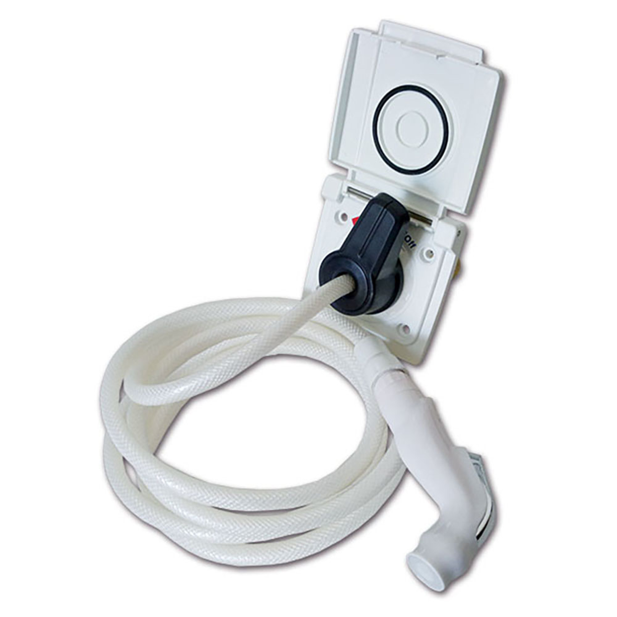 Doccia esterna bianca attacco rapido • 200 cm • sacchetto 2