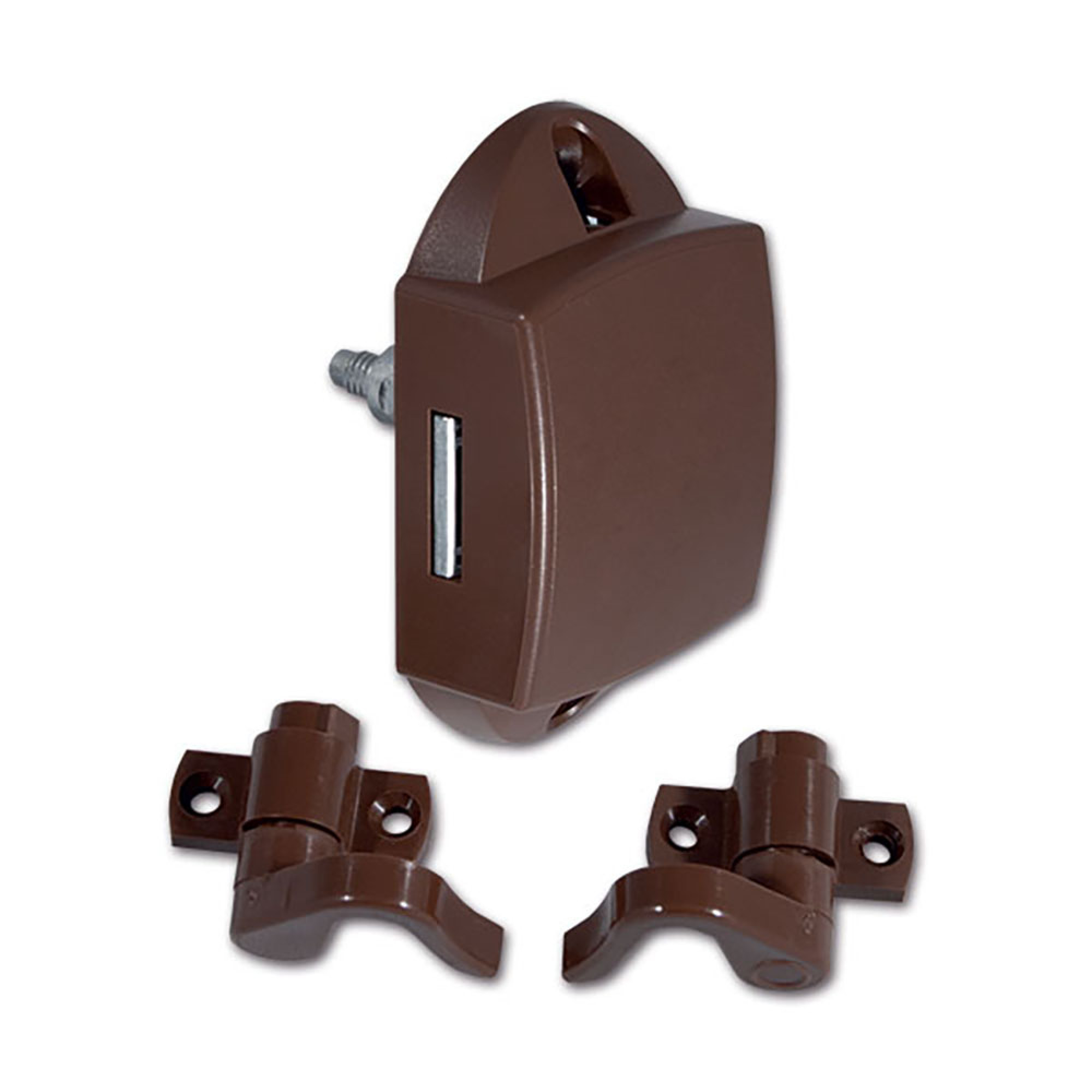 Push-Lock unilaterale marrone con ganci - blister 2