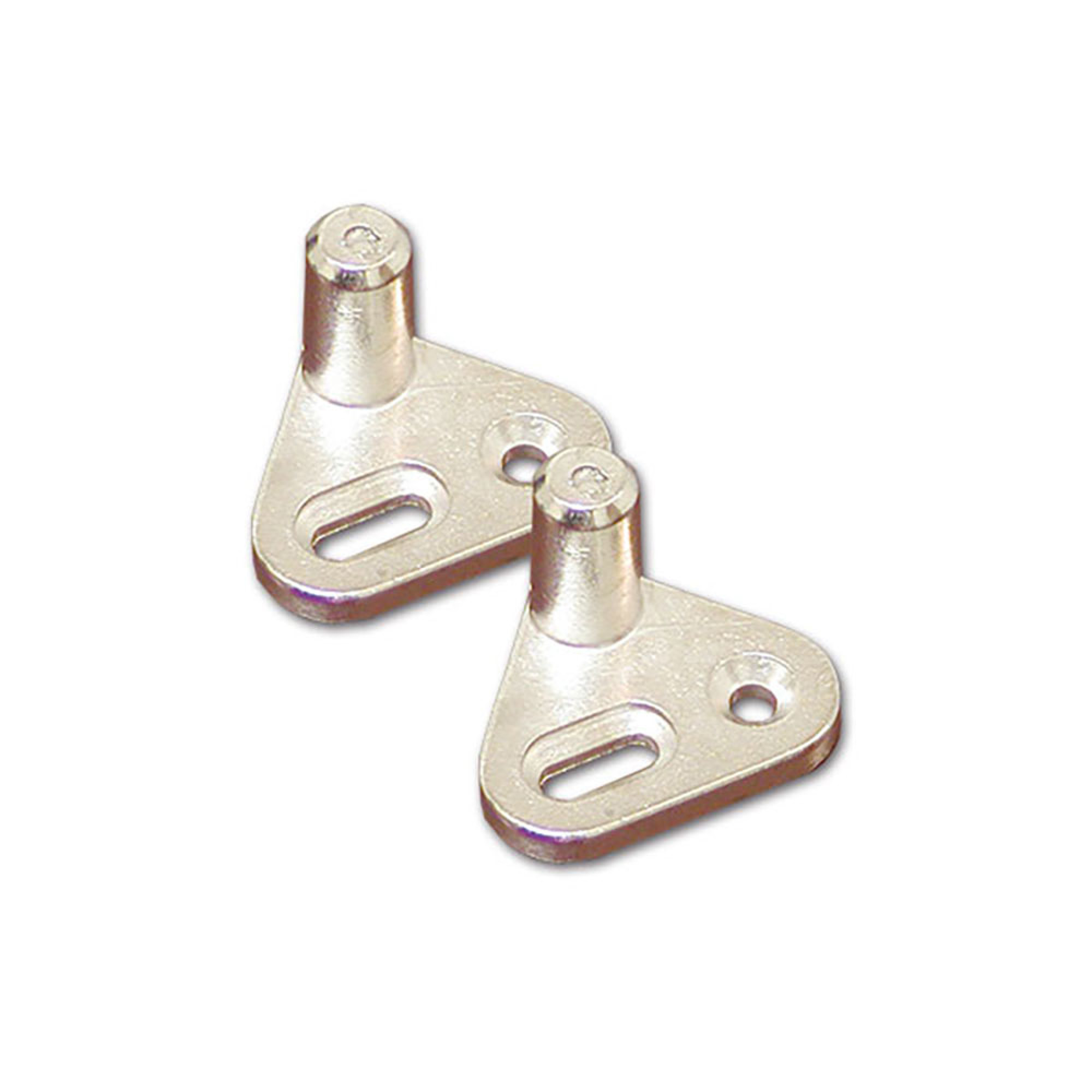 Kit 2 fermi per asta nichelati • blister 2