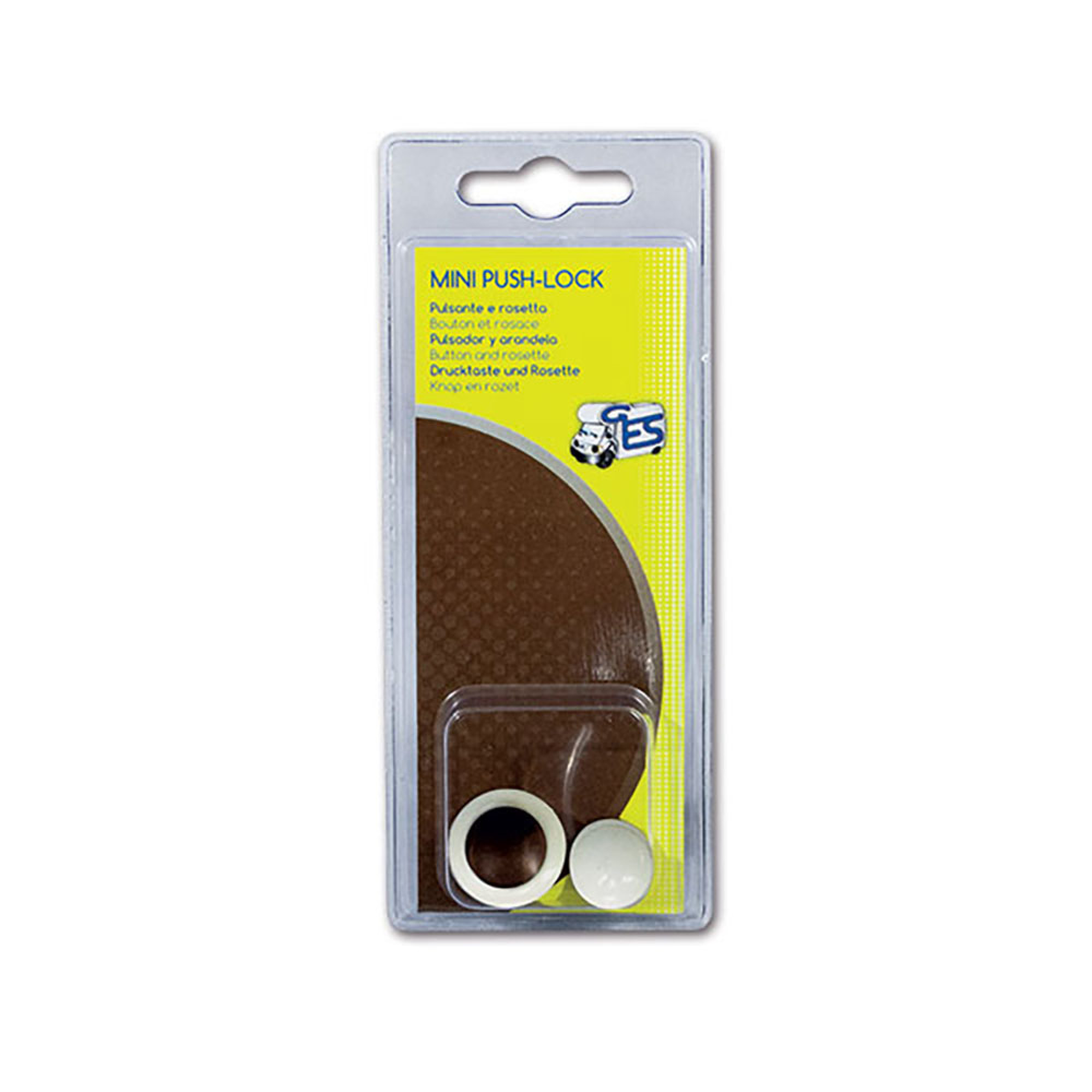 Mini pulsante e rosetta bianco - blister 1