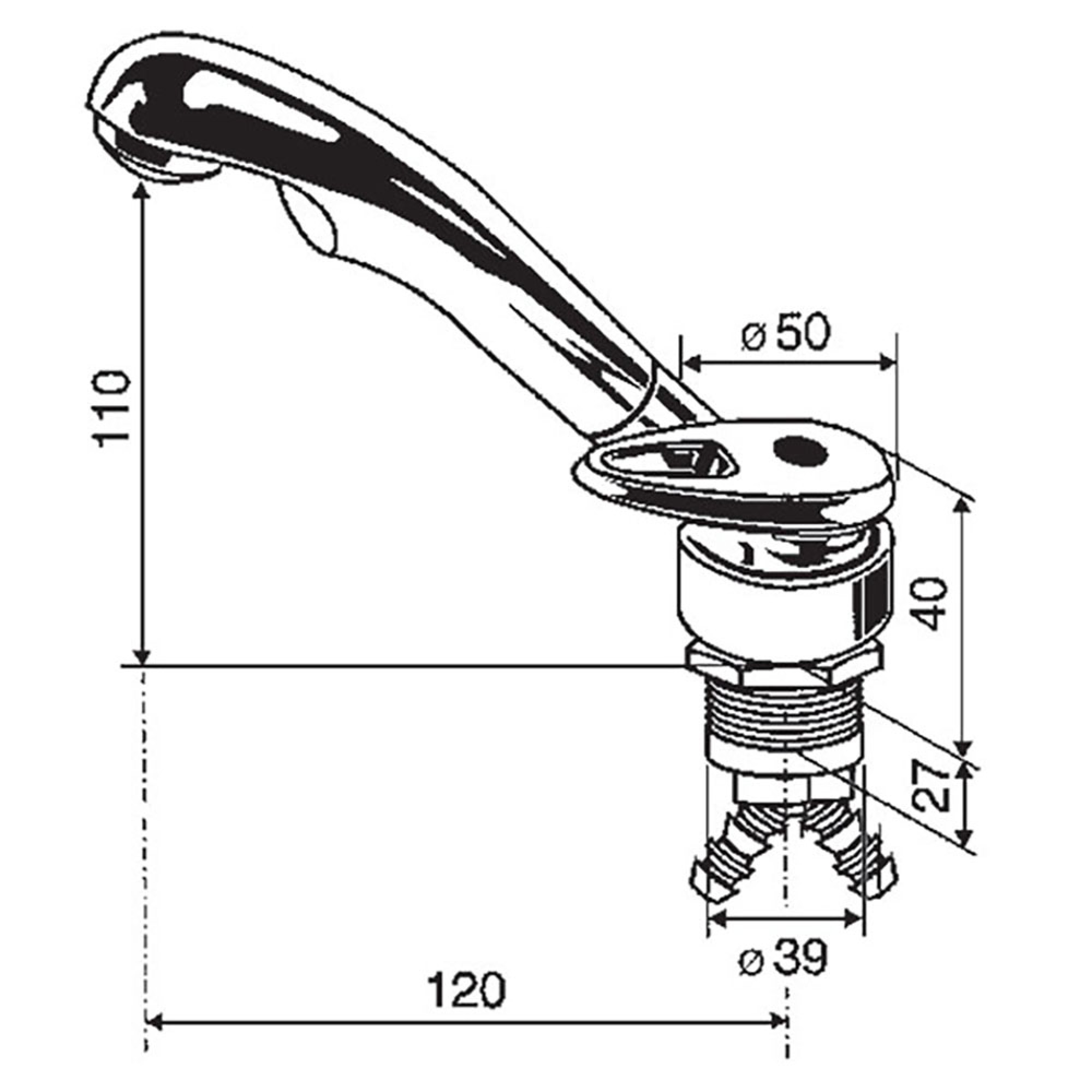 Miscelatore Twist per foro • Ø 39 mm 2