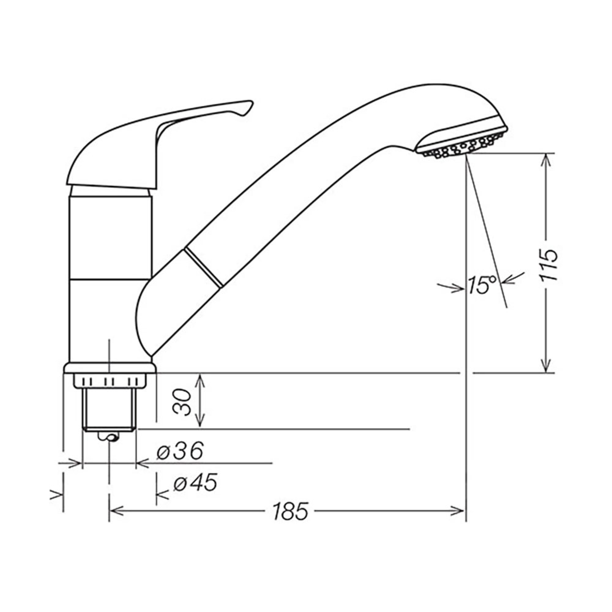 Miscelatore Kama per foro • Ø 36 mm 2
