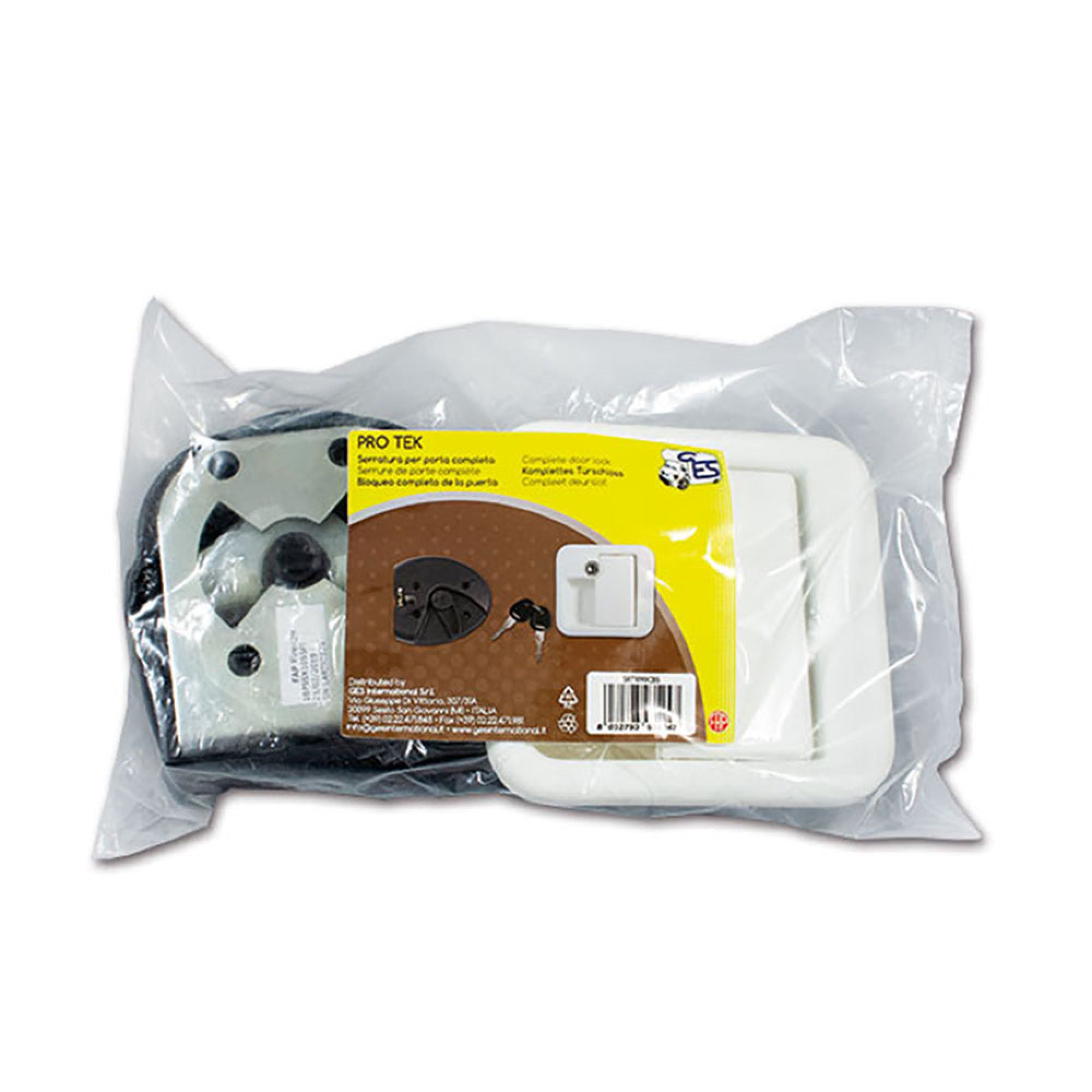 Serratura 1090 bianca completa in sacchetto 1