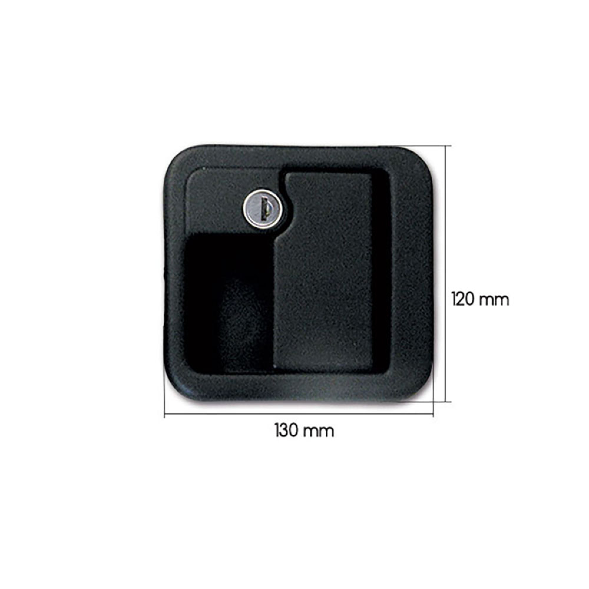 Serratura 1090 nera completa in sacchetto 3