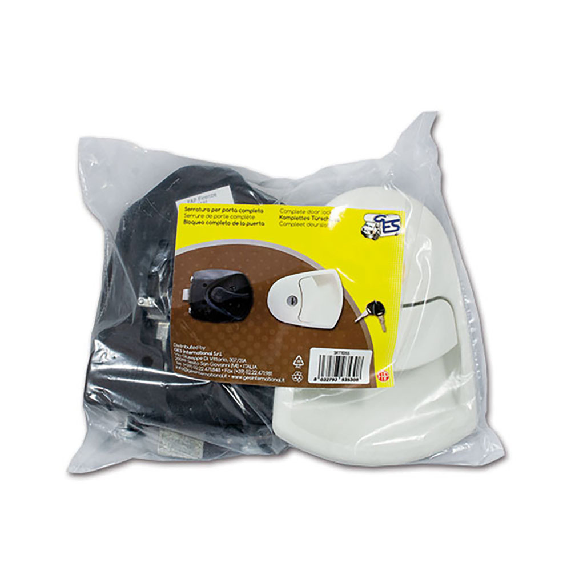 Serratura 1125 bianca completa in sacchetto 1