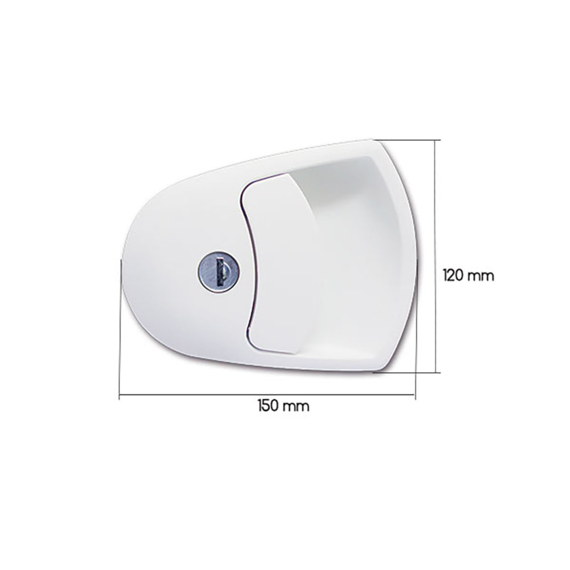 Serratura 1125 bianca completa in sacchetto 3