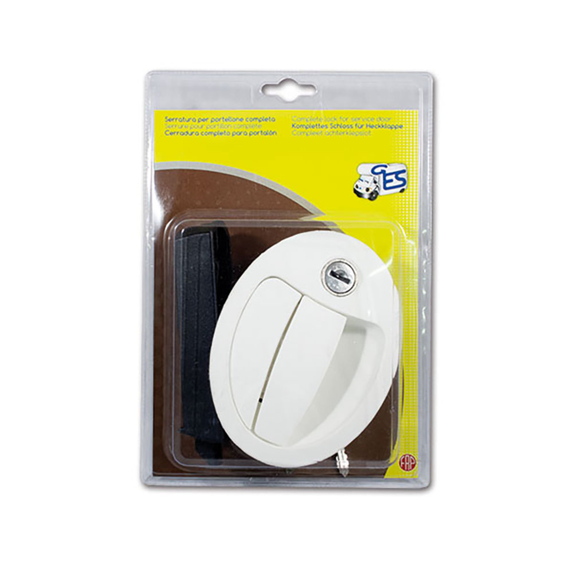 Serratura ovale piccola completa in blister 1