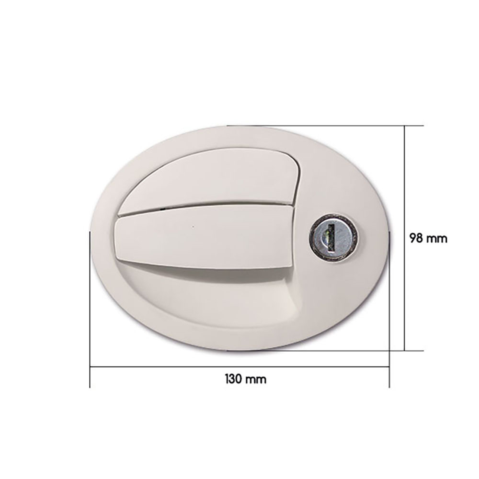 Serratura ovale piccola completa in blister 2