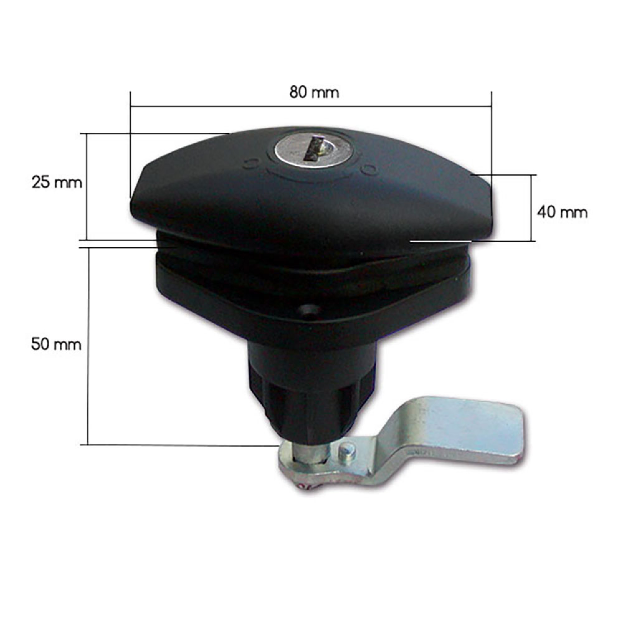 Serratura 1204 nera - blister 3