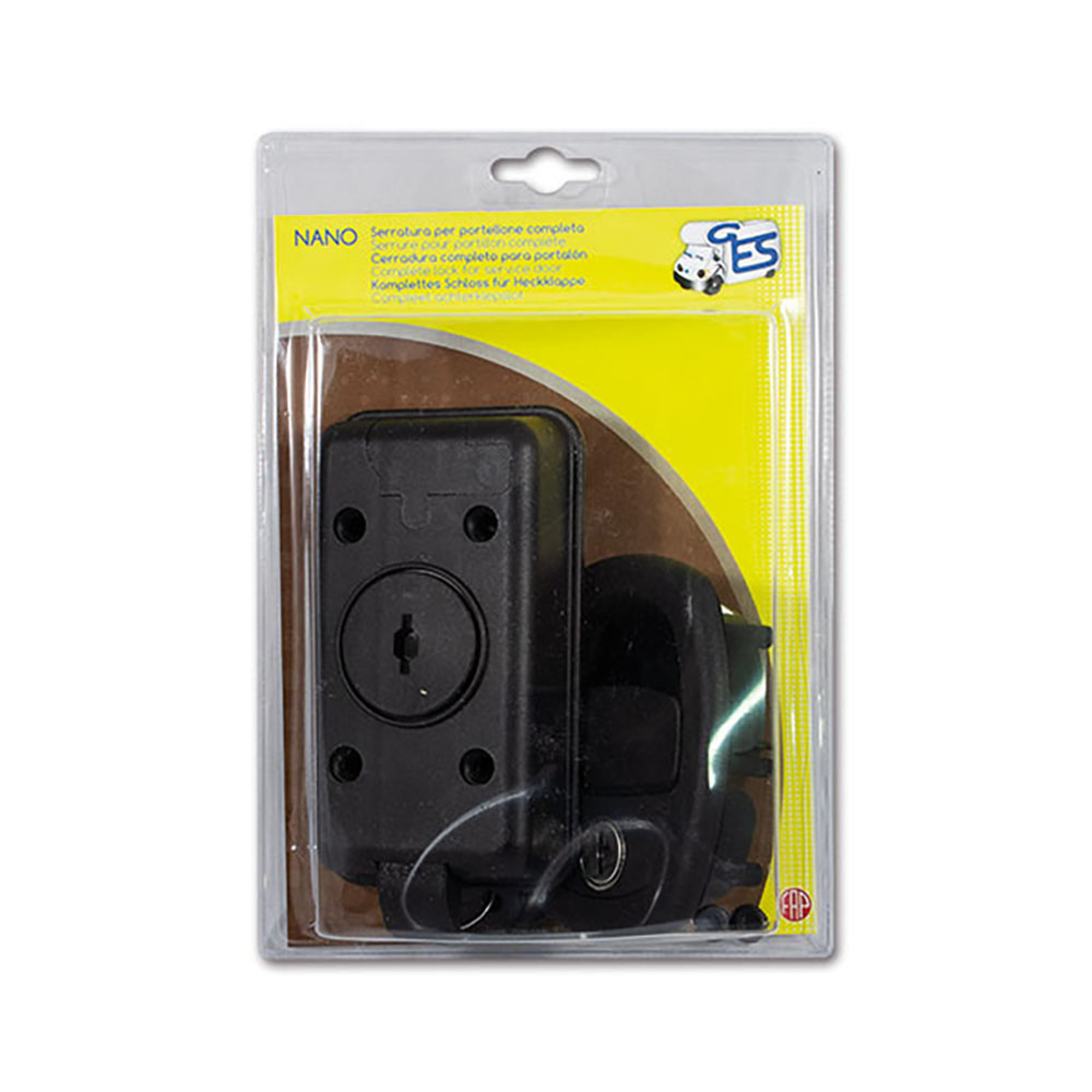 Serratura Nano nera completa in blister 1