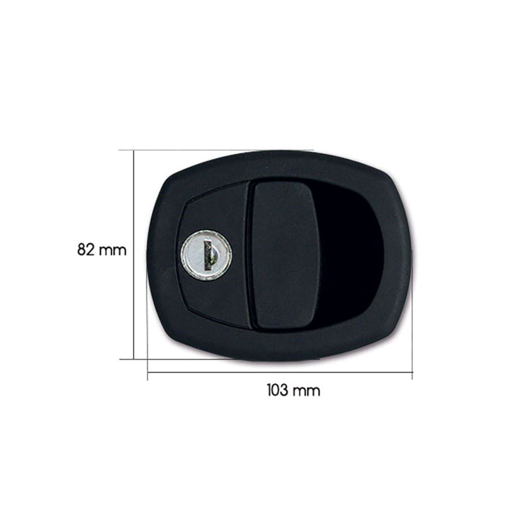 Serratura Nano nera completa in blister 3