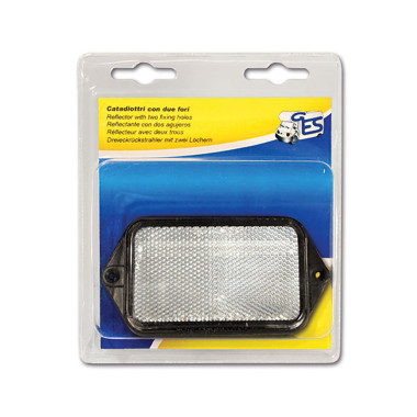 Catadiottro 95x60 bianco • fissaggio a vite • blister