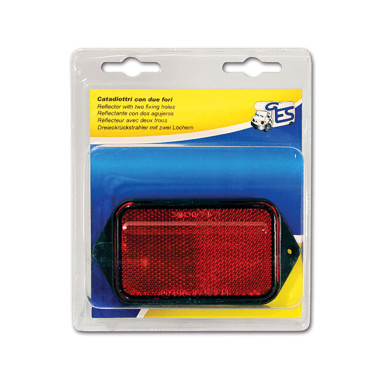 Catadiottro 95 x 60 mm rosso • fissaggio a vite • blister