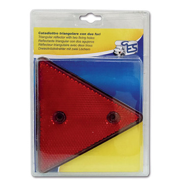 Catadiottro triangolo 2 fori • fissaggio a vite • blister